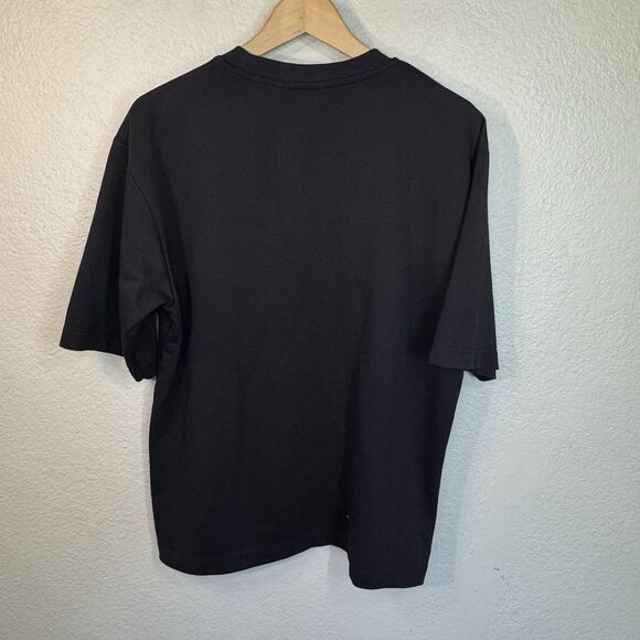 Uniqlo Airism T Shirt Black Crewneck Tee Short Sleeve Travel Sustainable Men M - Picture 2 of 8